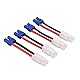 OliRC 4pcs EC3 Style Female to Plug for Tamiya Male Connector Adapter - 14awg 2in Wire(C22-4)