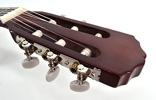 Voggy’s Kindergitarren-Set 1/2 - Gitarre für Kinder ab 6 Jahren im Komplettset mit Zubehör auch geeignet für Anfänger, natur