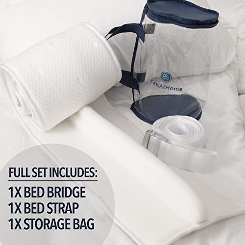 FeelAtHome 10 Inch Wide Bed Bridge Twin to King Converter Kit Twin