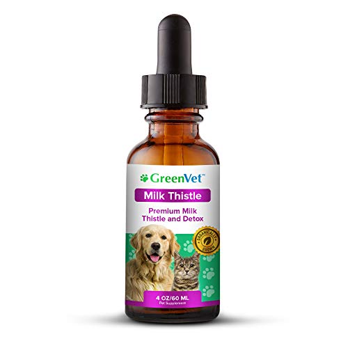 Green Vet Organic Milk Thistle - Liver & Kidney Support Supplement for Dogs