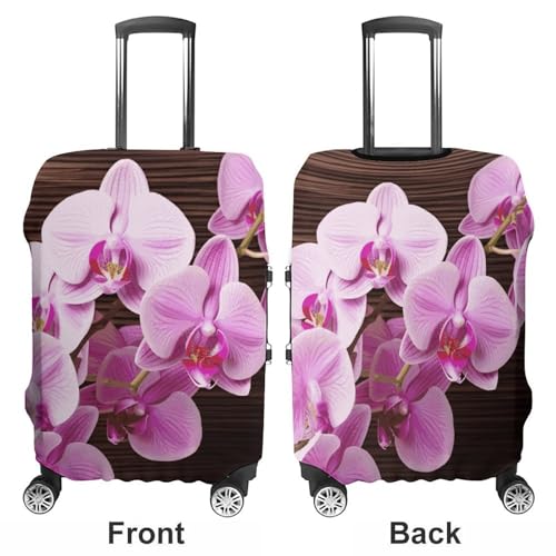 Orchid Flower Travel Luggage Cover Dustproof Suitcase Cover Luggage Covers For Suitcase Thicken Elastic Suitcase Protector Washable Baggage Covers Fit 19-32 Inch Luggage XL3