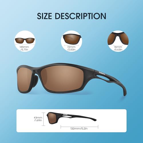 Image of Duduma Polarized Sports Sunglasses for Men Women Running Cycling Fishing Golf Driving Shades Sun Glasses Tr90