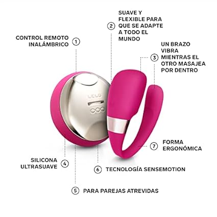 LELO TIANI 3, Vibrador Sumergible con Control Remoto. Uno de Los Mejores Juguetes Sexuales de Parejas de la Lujosa Marca de Juguetes Eróticos, Cerise