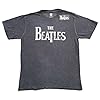 The Beatles T Shirt Drop T Band Logo Official Unisex Charcoal Grey XXL #3