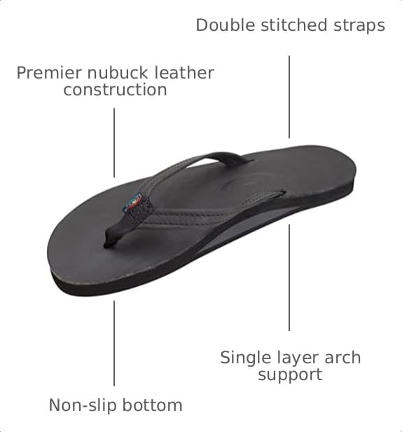 Image of Rainbow Sandals Women's Single Layer Leather Sandal Narrow Strap