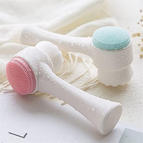 3D Face Cleaning Massage facial cleansing brush,Face wash Product Skin Care tools Double side Silicone Face Cleansing Brush portable face brush Facial care cleaning massage brush face