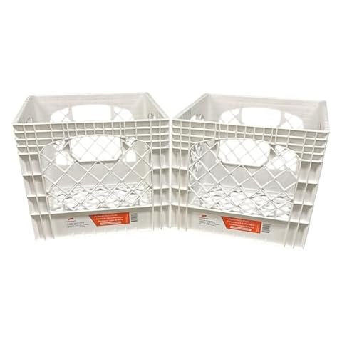 Juggernaut Storage"11"" x 13"" x 13"" White Milk Crate (Pack of 2)" Cover