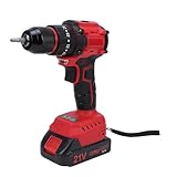 Fafeicy 21-V-Schlagbohrschrauber, Schnellspannbohrfutter, 40 Nm Drehmoment, 1450 U/min für Heimwerker und Profis (EU-Stecker 230V)