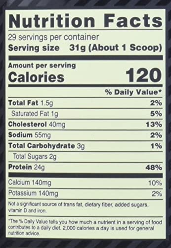 Optimum Nutrition Gold Standard 100% Whey Protein Powder, Delicious Strawberry, 2 Pound (Packaging May Vary) #TOP7