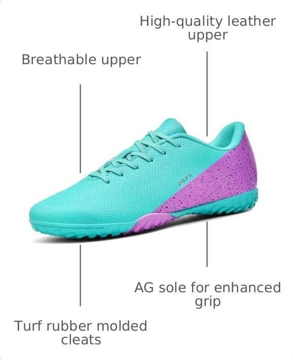 Image of Mens Soccer Cleats Womens Indoor Soccer Shoes Wide Baseball Turf Shoes Adult Youth Rugby Shoes Big Boys Small Spikes AG TF Football Boots