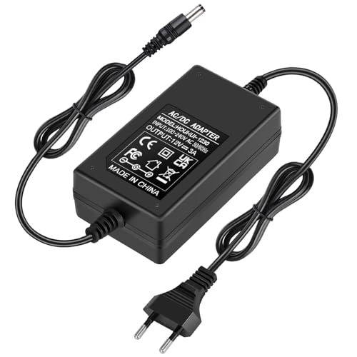HOUHUI 12V 3A Netzteil Adapter Netzadapter Transformator AC 100-240V~50/60hz bis DC 12V 3 Amp 36W Stromversorgung für LED Streifen Kamera LCD Monitor Steckdose Adapter - DC Stecker 5 5 * 2 5/2 1mm