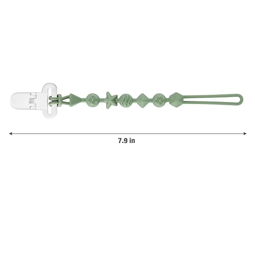 Miniatura 5 de PandaEar Paquete de 7 clips de silicona para chupete, soporte para chupete con diseño de una sola pieza