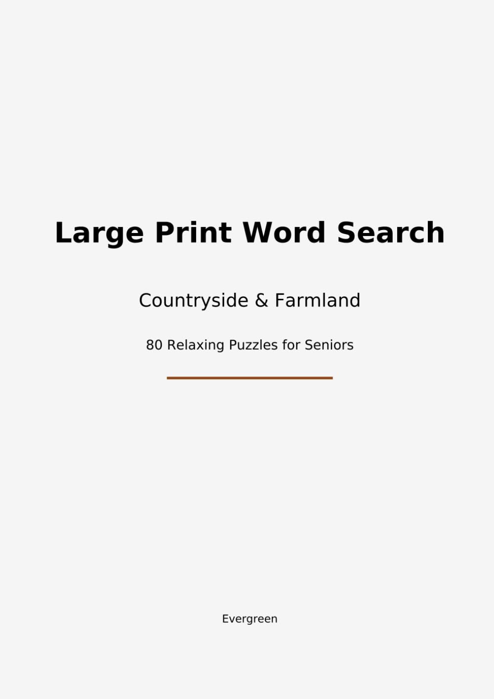Large Print Word Search