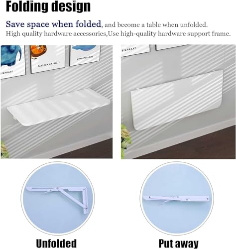 Scrivania Pieghevole da Parete salvaspazio per Laptop, Ideale per Piccole stanze, camere da Letto, uffici e balconi, Design Elegante e Funzionale.