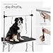 tectake® Haustier Trimmtisch, Frisiertisch Hund und Katze, Pflegetisch, Hundefriseur Zubehör, Dog Grooming, mit Galgen, Groomer Tisch klappbar, Schertisch Hund gummiert und Kratzfest