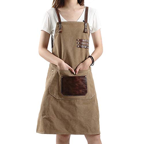 tablier Tablier de jardin avec outil PocketAdjustable Cross Strap Multi-User Shop Tablier Tabon Cuisine Tabon