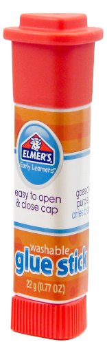 Elmer's Early Learners Washable Glue Sticks, 22 grams, Disappearing Purple Glue, Box of 6 Glue Sticks, E4051
