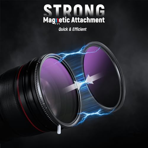 Image of NEEWER HD True Colors 67mm Variable ND Filter ND2-512 (1-9 Stops), VND Filter & Magnetic ND32 Lens Filter, Multi Coated Neutral Density Filter, No Color Shift /No X Cross /No Vignetting
