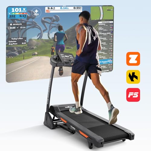 Image of THERUN Incline Treadmill, Treadmills for Running and Walking, 400 lbs Weight Capacity Folding Treadmill with 0-16% Auto Incline, Wide Belt, 4.0 HP, App, Heart Rate