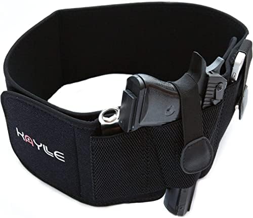 KAYLLE XL Belly Band Holster - Neoprene Elastic Inside Waistband Gun Holster for Women & Men - Fits Up to 55" (Right)