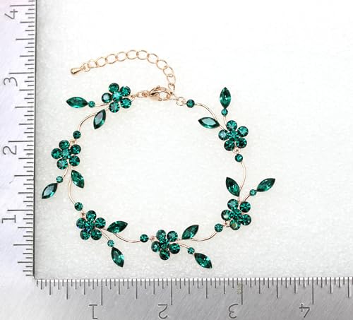 Image of Faship Gorgeous Rhinestone Crystal Floral Necklace Earrings Set