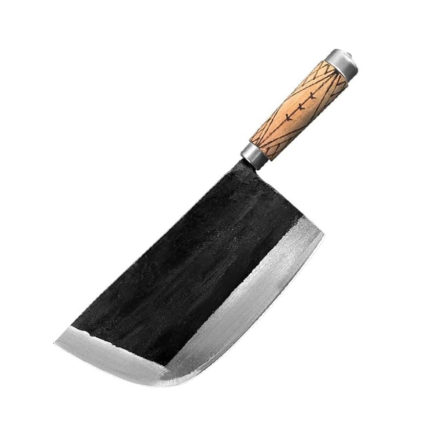 中華包丁 両刃 肉切包丁 菜切包丁 チョッパー 刃長約223㎜ 【4306】 HIROSHI 厚重型の骨切り包丁 大型中華包丁 豚骨 牛骨切り専用