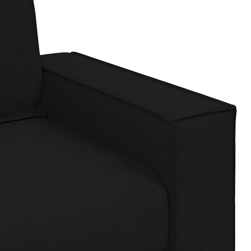 vidaXL Divano a 2 posti Nero 160x78x84 cm Tessuto