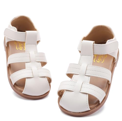 DADAWEN Toddler Little Kid Boys Girls Summer Lightweight Soft Rubber Sole Closed-Toe Non-Slip Outdoor Athletic Sandals