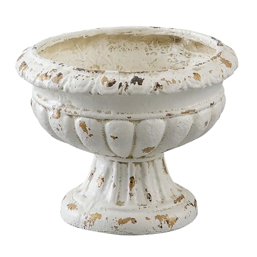 SOFE Vintage Large Pedestal Vase White Planter