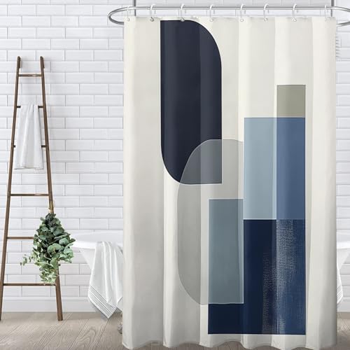 Rideau de douche imprimé géométrique 140x210 cm au look tendance - 5