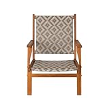 Balkene Home Wooden Outdoor Lounge Chair - All Weather Wicker Weave