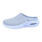 Generisch Zapatos de verano para mujer, ligeros, primavera, verano, cerrados, zuecos ortopédicos con plantilla, zapatos de verano, transpirables, cómodos, abiertos, divertidos, cálidos, zuecos para