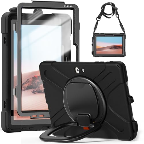 Carcasa Surface Go 3 y 4 con protector de pantalla y funda resistente con soporte rotativo