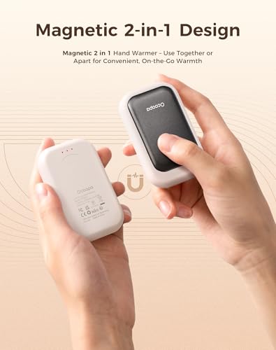 Image of OCOOPA AI Magnetic Hand Warmers Rechargeable 2 Pack, 5000mAh Ultra-Thin Electric Glove Heater Handwarmer,UL Certified, Men Women Gifts for Christmas,Birthday,Winter Essentials,UT4 Young