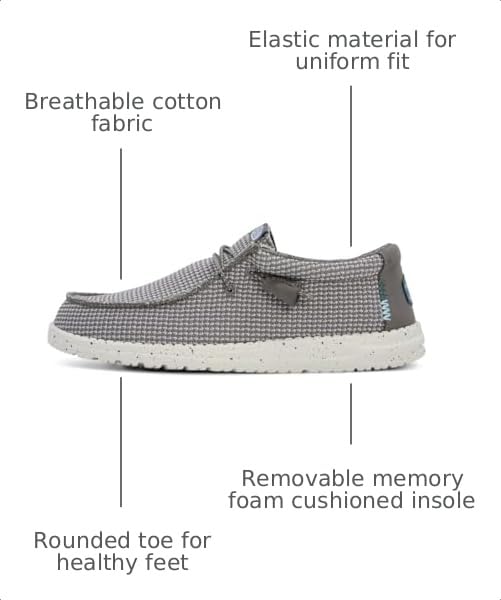Image of HEYDUDE Men's Wally Sport Mesh Slip On Loafer | Elastic Laces