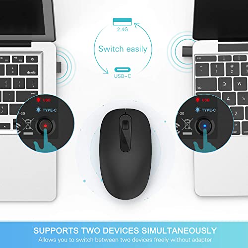 Type-C-Wireless-Mouse-24G-USB-C-Optical-Silent-Mouse-Dual-Mode-Ergonomic-Mouse-with-Nano-USB-and-Type-C-Receiver-Compatible-with-Notebook-Computer-Laptop-MacBook-and-All-Type-C-Device-Black