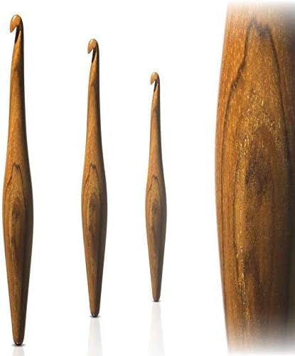 Furls Crochet Hook, Teak Streamline Wood, Ergonomic Handle Crochet Hooks 7
