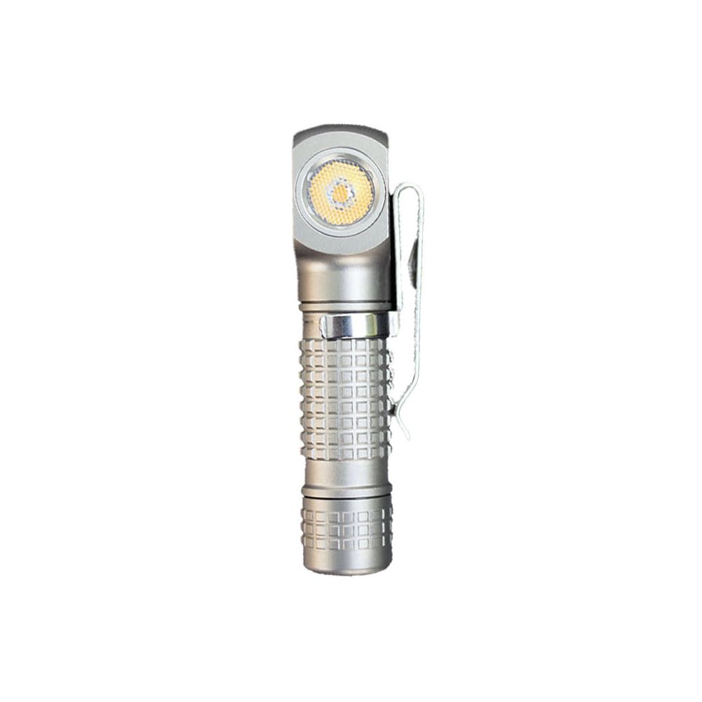 Linterna ángulo Multifunción Linterna Frontal Manker E03H III - 800 Lúmenes, LED 519A 4000K, IP68, Cola Magnética, Color Naranja Linterna Multiusos Con Diadema Y Filtros De Colores
