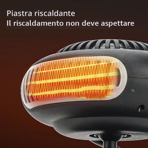 Riscaldatore Spazio Portatile, Riscaldatore a Batteria Elettrica 170W tranquillità con 2 Temperature per Campeggio Uffici Automobilistici,Compatibili con 48 11 1820 Batterie