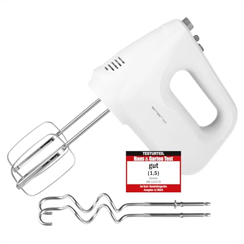 EMERIO elektrischer Handmixer Handrührer Mixer Handrührgerät mit 250 Watt 6 Geschwindigkeiten...
