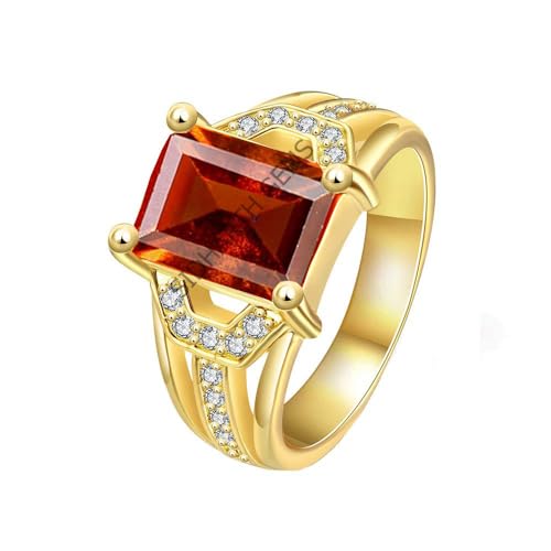 Anillo de oro con piedra Gomed ajustable contra el estrés para hombres y mujeres