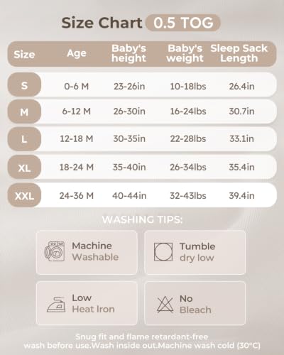Image of Yoofoss Baby Sleep Sack 0-6 Months Baby Wearable Blanket 100% Cotton 2-Way Zipper TOG 0.5 Toddler Sleeping Sack 3 Pack, Lightweight Sleep Sacks for Babies(Small)