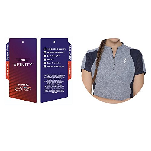 Image of PINACOLADA Solid Women Mandarin Collar Light Blue Sports Jersey