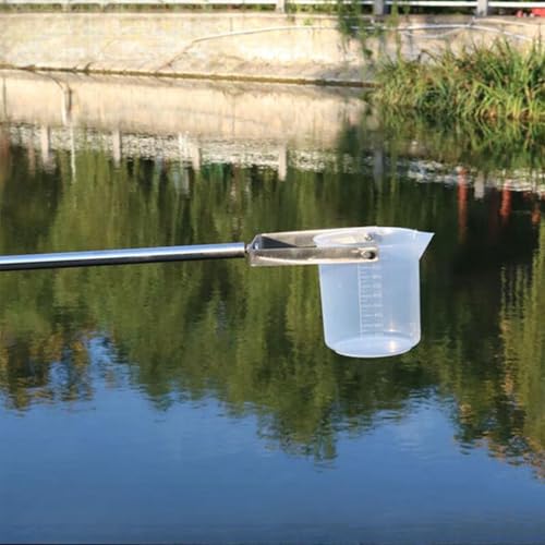 Muestreador de agua telescópico con taza graduada para pruebas de calidad en lagos y aguas residuales