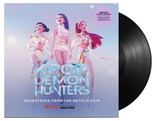 KPop Demon Hunters - Original Movie Soundtrack Vinyl Record Album - Includes Random 1 of 4 Photo Card and Fold-out Poster