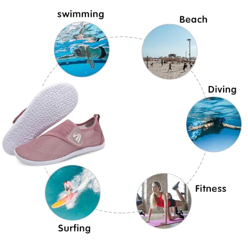 Image of Spesoul Womens and Mens Water Shoes Breathable Quick Dry Soft Barefoot Aqua Socks for Hiking Swim Beach Surf Yoga Sport