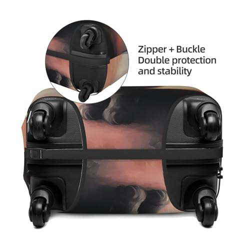 Dreamy Cat Standing Upright Elastic Travel Luggage Covers Dustproof Scratch-Resistant Suitcase Protector Fit 22-24 Inch2