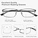 EYECEDAR 5 Pack Reading Glasses Men Ultra-thin Metal Frames Spring Hinges Readers for Men 2.0
