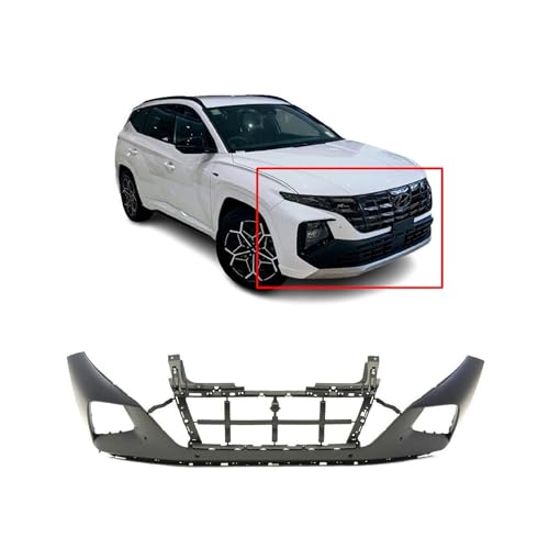 Image of Compatible with Hyundai Tucson 2022-2023 Front Upper Bumper Cover | Primed, Ready to Paint, OEM 86540CW010, HY1014107