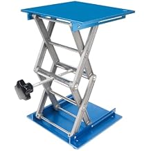 Lab Jack, 7.87x7.87 inch Aluminum Oxide Lifting Platform Lab Lifter Stand Table Scientific Laboratory Scissor Jack, Vertical Lift Range 80 to 355mm 20x20cm/7.87x7.87